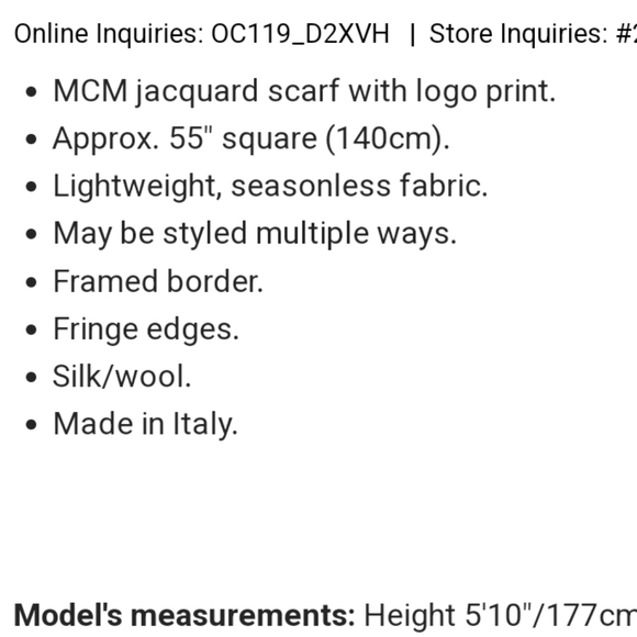 MCM shawl scarf - Picture 10 of 16